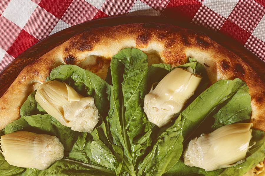 Pizza Alcachofra com Rúcula da Papparella